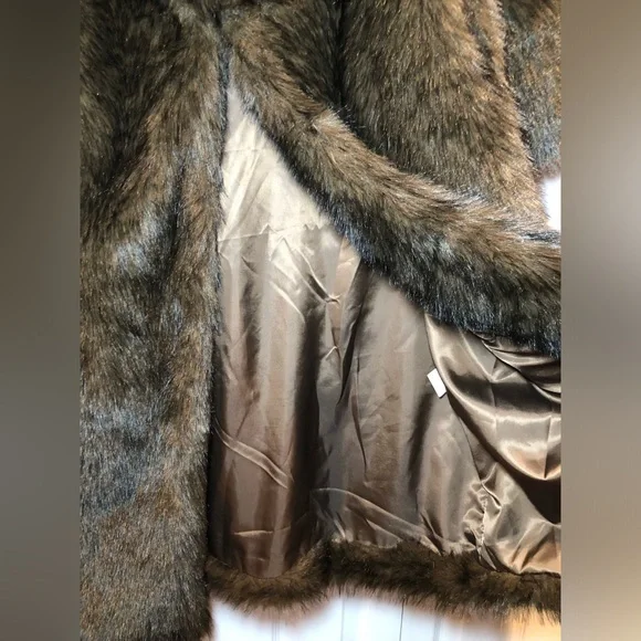 NWOT Women Faux Fur Coat Warm Mid Long Furry Long Sleeve Fluffy Outerwear Shaggy - Picture 7 of 10